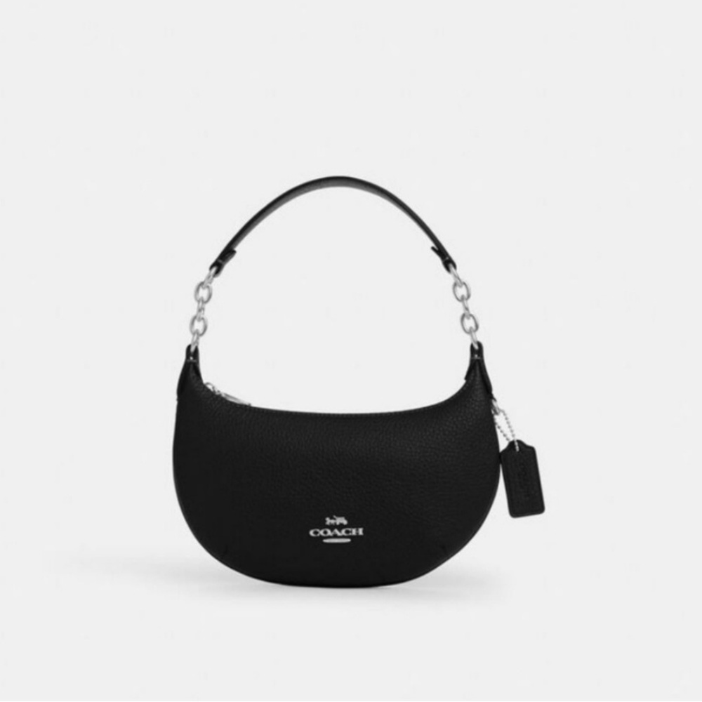 Coach Black Pebbled Leather Mini Payton Bag